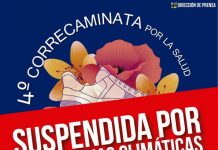 Suspendida la 4° Correcaminata por la salud: Día de la mujer