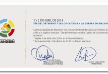 Conmemoración por el día del veterano y de los caídos en Malvinas