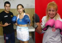 Mujeres con la guardia en alto; Látigo Coggi en Los Hornos