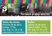Torneos preparatorios para los Juegos Bonaerenses 2018: Tennis de mesa y Paddle
