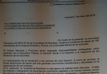180 Alumnos del ISFDyT N°49 aun sin clases