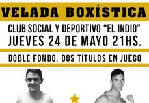 Velada boxística en el Club Social y Deportivo El Indio
