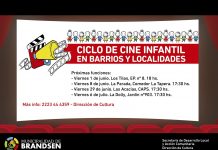 Continúa el ciclo de cine por los barrios y localidades 2018