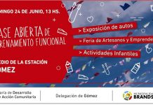 Clase abierta de entrenamiento funcional en Gómez