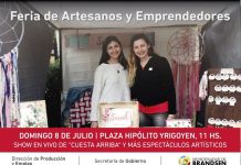 8 de Julio: Feria de artesanos y emprendedores