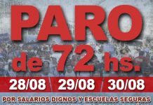 Paro de 72hs – Concentración en la plaza principal
