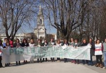 El Frente Gremial Docente de Brandsen concentró en la plaza principal