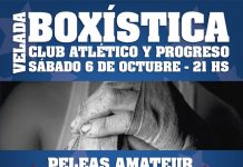 Velada de box en el Club Progreso: Sábado 6 de octubre