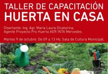 Taller de capacitación «La huerta en casa»