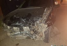 Fuerte choque en la intersección de Pte. Perón y Larrea. Hay semáforo y funcionaba