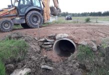 Se reparó un cruce pluvial en La Dolly II