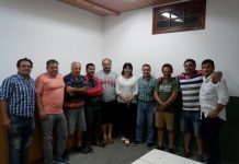 Sandra Gallardo con los integrantes de la Mesa Sindical: «Hemos cometido errores, que hoy no podemos repetir»