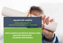 Inscripción abierta: Evaluaciones y certificaciones en oficios