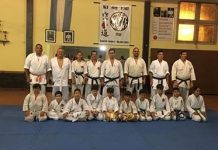 Exámen semestral de la escuela de Karate tradicional de Sensei Justo Gómez