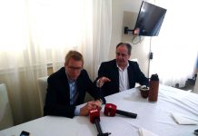 Visita a Brandsen de Juan Curutchet, Presidente del Banco Provincia