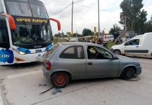Accidente de tránsito. Un micro Unión Platense involucrado