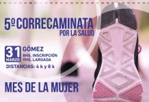 5° Correcaminata por la salud: Mes de la mujer