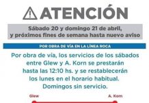 Trenes con horarios reducidos durante el fin de semana