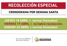 Cronograma especial de recolección por semana santa