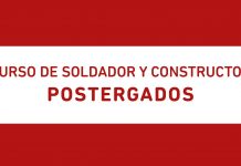 Importante: Cursos de Soldador y constructor postergados