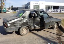 Choque en Pte. Perón y Almafuerte. Dos personas resultaron heridas