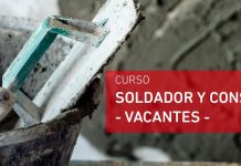 Vacantes para los cursos de soldador y constructor