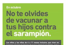 Vacunación al día para prevenir sarampión