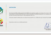 Invitación al encuentro Plan de Recuperación de 4000kms de caminos rurales
