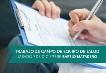 Mañana, el equipo de salud realizará trabajo de campo en el Matadero