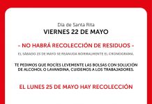 Recolección de residuos este fin de semana