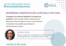 Ciclo de capacitación virtual: Diversidad lingüística en la escuela y en casa