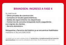 El Gobierno Provincial confirmó que Brandsen ingresó a la fase 4