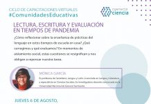 Nuevo Taller del Ciclo Comunidades Educativas: Lectura, escritura y evaluación en tiempos de pandemia