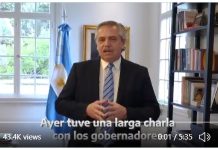 Fernández llamó a la «responsabilidad personal» ante el coronavirus