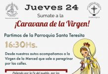 Jueves 24, sumate a la ¡caravana de la Virgen!