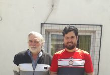Con Jorge Daguerre, que se recuperó de Covid19 y festejó con su paloma