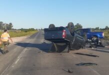 Vuelco en la ruta 6
