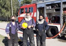 Caño de gas natural roto en calle Belgrano e Ituzaingó. Ya controlada la situación