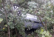 Despiste y vuelco en la Ruta 29