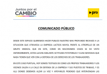 Juntos Por el Cambio / Pro: Comunicado Público