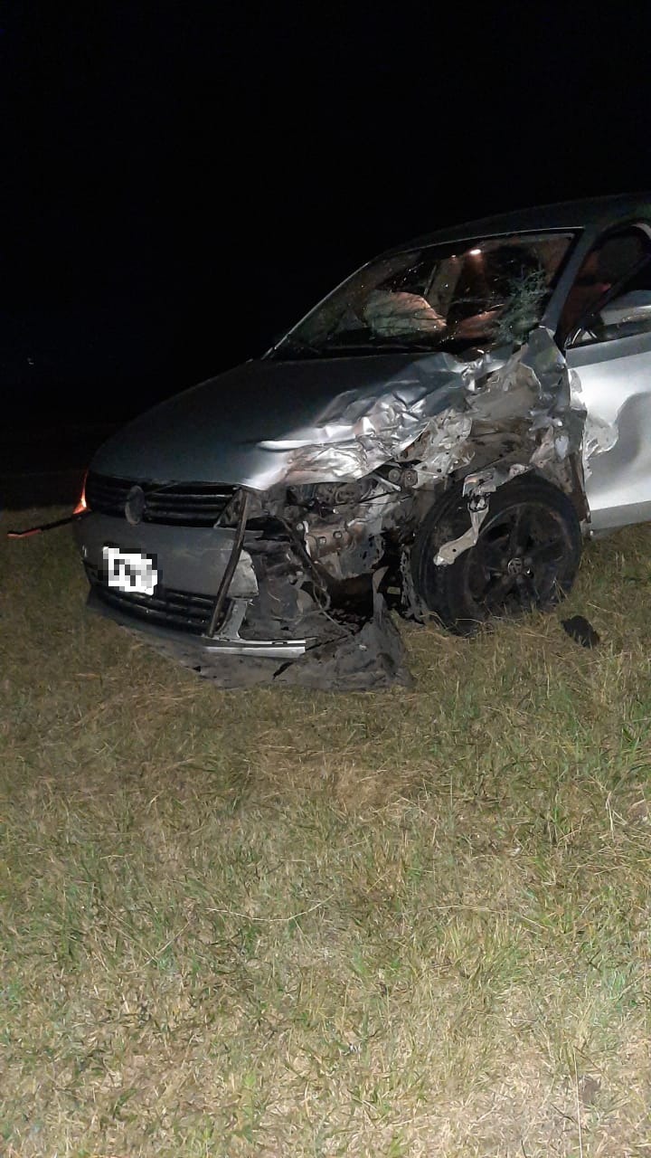 Choque y vuelco en la autovía 2: Dos heridos | PORTAL INFOBRANDSEN