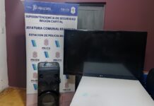Recuperaron un televisor y un equipo de música robados de una cada del barrio La Parada