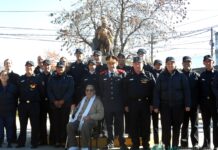 Ofrenda floral por el Día Nacional del Bombero Voluntario