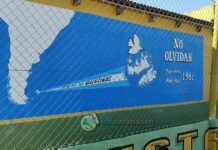 Se inauguró un mural por Malvinas en el Club Las Mandarinas