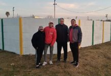 Finalizaron los trabajos de cercado en el predio de fútbol infantil del Club Las Mandarinas