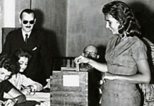 San Vicente: Descubrimiento del mural de Eva Perón en el marco del 75º aniversario de la sanción del voto femenino