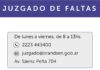 Datos de contacto del Juzgado de Faltas de Brandsen