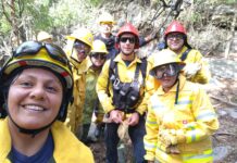 Bomberos Voluntarios Brandsen participó de capacitación en incendios forestales de sierra