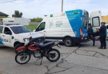 Accidente en Las Heras y Belgrano: dos heridos