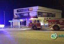 Hubo un incendio en una casa de repuestos
